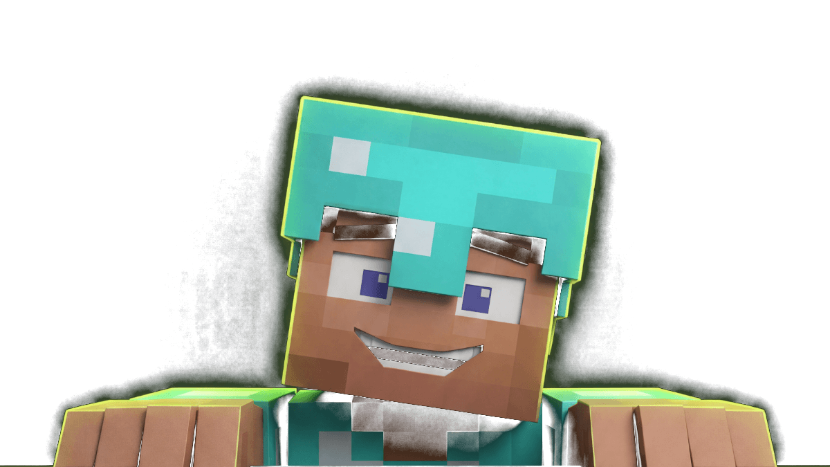 Voxel adventurer character peeking over a server dashboard